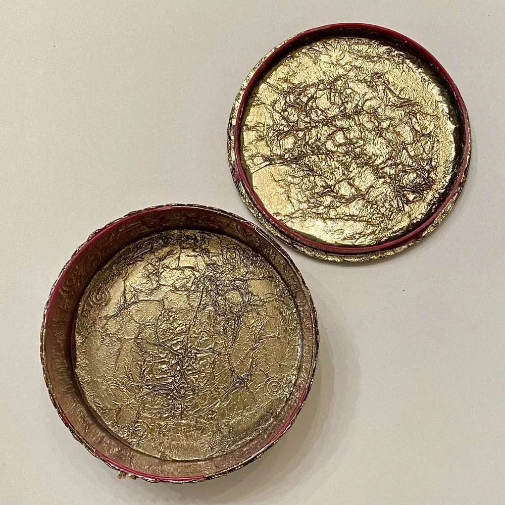 Vintage handmade jewelry or trinket box, small